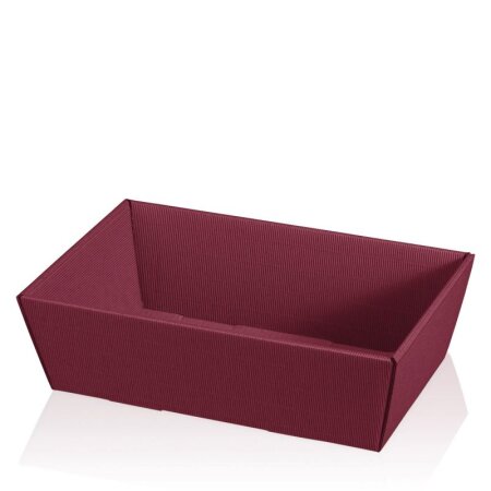 Präsentkorb 4-eckig 330 x 190 x 110 mm (Bordeaux)