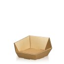 Prsentkorb 6-eckig Seta Gold 290 x 270 x 60/105 mm