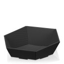 Präsentkorb 6-eckig "Modern Welle Schwarz"...