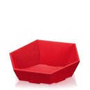 Präsentkorb 6-eckig "Modern Welle Rot"...
