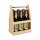 Flaschenträger aus Holz "Bier" für 6 Flachen in Natur 215 x 144 x 295 mm