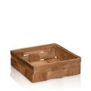 Holzspankorb Braun -M- 250x250x80mm