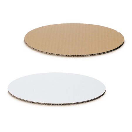 Dekoplatte Oval in Weiß/Braun 200 x 150 x 4 mm