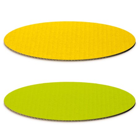 Dekoplatte Oval in Gelb/Limette 300 x 200 x 4 mm