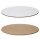 Dekoplatte Oval in Weiß/Braun 300 x 200 x 4 mm-1