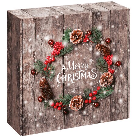 Geschenkbox Weihnachtskranz 293 x 295 x 95 mm-1