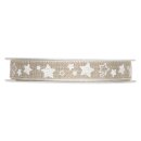 Geschenkband Sternchen Natur 15 mm x 15 m