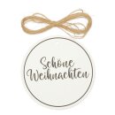 Geschenkanhänger Schöne Weihnachten Weiß...