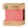 Ringelband "Go Green" Sterne Rot, 10mm x 100m, Baumwolle