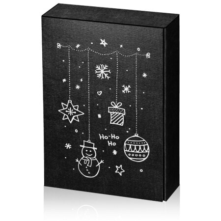 Faltschachtel Seta Schwarz X-Mas für 3 Flasche 360 x 250 x 90 mm-1