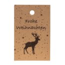 Geschenkanhänger Frohe Weihnachten Hirsch 85 x 55 mm-1